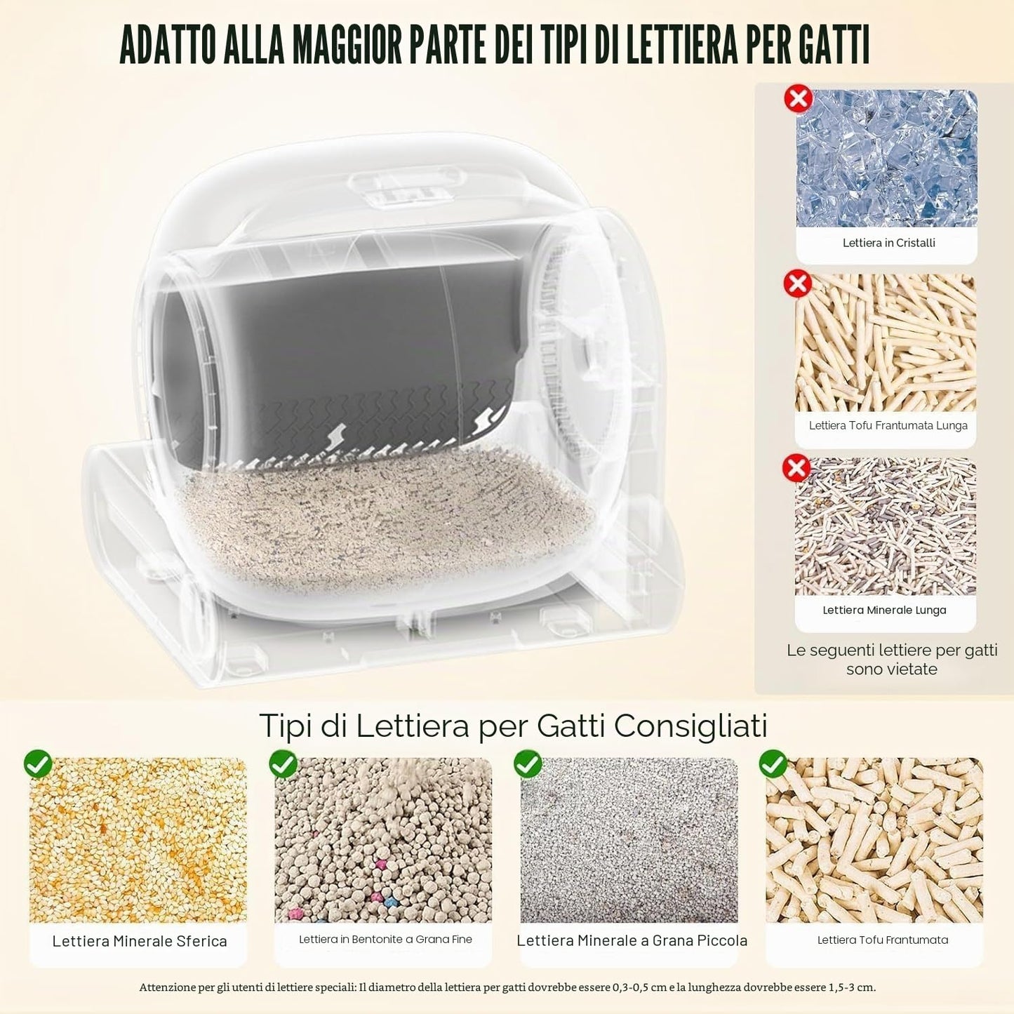 Lettiera Gatto Autopulente, Lettiera Autopulente per Gatti, Diversi Gatti