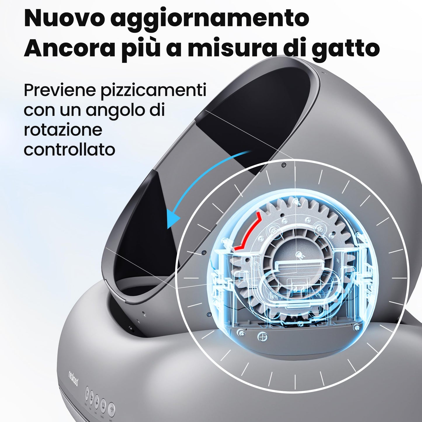 Neakasa M1 Lettiera Gatto Autopulente Aperta Grande XXL, Controllo APP, Smaltimento dei Rifiuti Senza Odori, Sacchetti e Tappeto Lettiera gatto, per Più Gatti